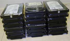 Hot-swap SCSI Harddisks, 80-pin SCA2, various sizes, 36GB, 73GB, 146GB, 300GB